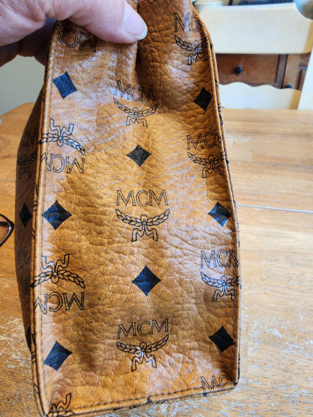 vintage MCM Mode Creation Munich Visetos cognac monogram clutch - Picture 4 of 16